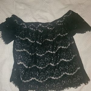 Black lace top